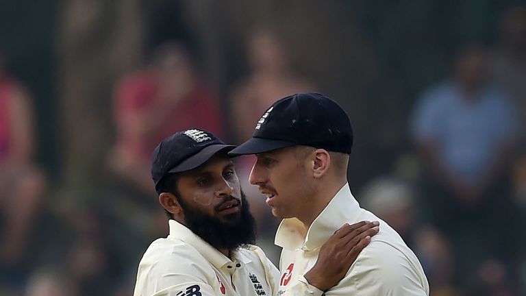 Adil Rashid and Jack Leach