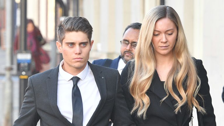 Alex Hepburn arrives at Worcester Crown Court