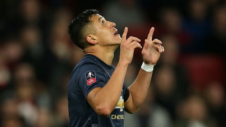 Alexis Sanchez netted against his former club