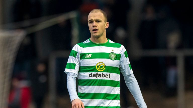Andrew Gutman played for Celtic in a friendly against Arbroath earlier this season