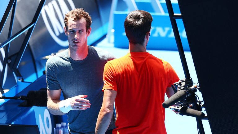 Andy Murray won just two games against Novak Djokovic before calling off their match early