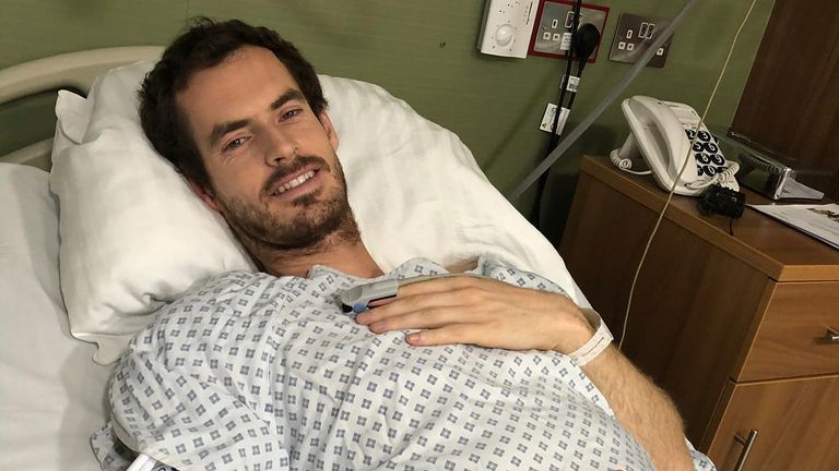 Andy Murray posted this shot of himself after the successful operation (Credit @andymurray Instagram) 