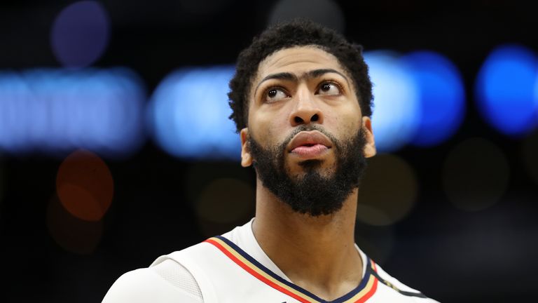 Anthony Davis during the game against the Cleveland Cavaliers