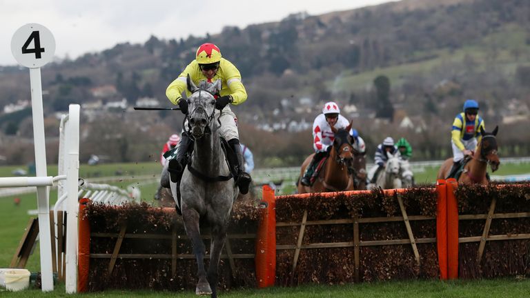 Aux Ptits Soins ridden by Harry Skelton on their way to victory in the Simplify Horse Racing Selections With Betfinder At Betbright Handicap Hurdle during the New Year Meeting at Cheltenham Racecourse. PRESS ASSOCIATION Photo. Picture date: Tuesday January 1, 2019. See PA story RACING Cheltenham. Photo credit should read: David Davies/PA Wire