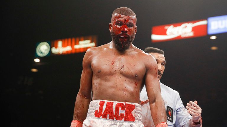 Badou Jack suffered a bad cut in the sixth round (Chris Farina/Mayweather Promotions )