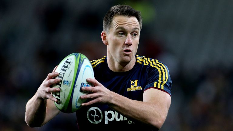 The Highlanders ' Ben Smith in action during their Super Rugby clash with the Hurricanes in Dunedin in 2018.