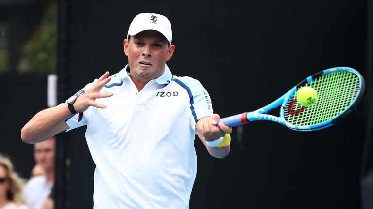 Bob Bryan of the United States serves in his first round doubles match with Mike Bryan of the United States against Alex Bolt and Marc Polmans of Australia during day three of the 2019 Australian Open at Melbourne Park on January 16, 2019 in Melbourne, Australia.