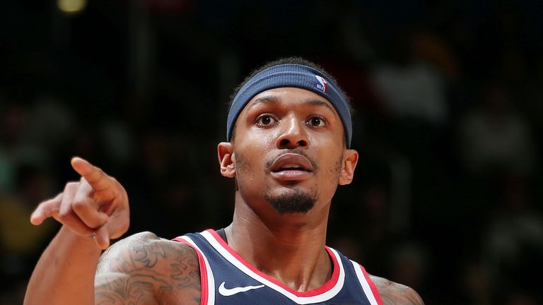 Bradley Beal during the 114-98 win over the Atlanta Hawks