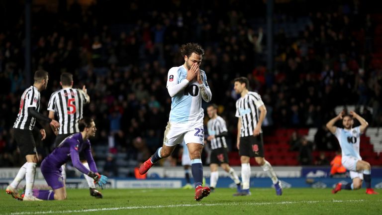 Bradley Dack missed a glorious chance to put Blackburn ahead for the first time in extra-time