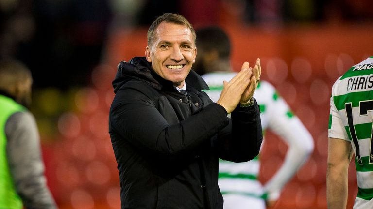 26/12/18 LADBROKES PREMIERSHIP.ABERDEEN v CELTIC (3-4).PITTODRIE - ABERDEEN.Celtic manager Brendan Rodgers at full-time