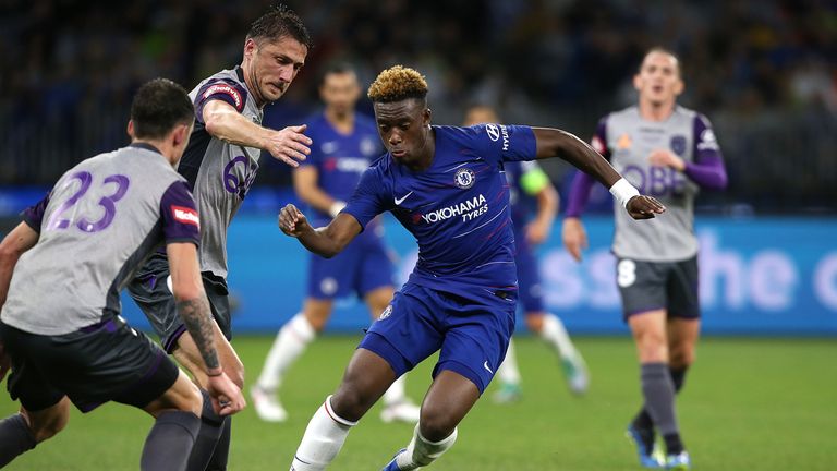 during the international friendly between Chelsea FC and Perth Glory at Optus Stadium on July 23, 2018 in Perth, Australia.