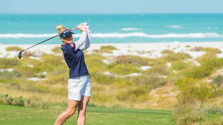 11/01/2019. Ladies European Tour 2019. Fatima Bint Mubarak Ladies Open, Saadiyat Beach Golf Club, Abu Dhabi, UAE. 10-12 January 2019. Charley Hull of England during the second round. Credit: Tristan Jones