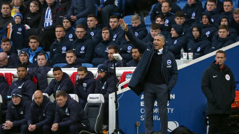 Chris Hughton was bemused that VAR wasn't used after a strong Brighton penalty appeal