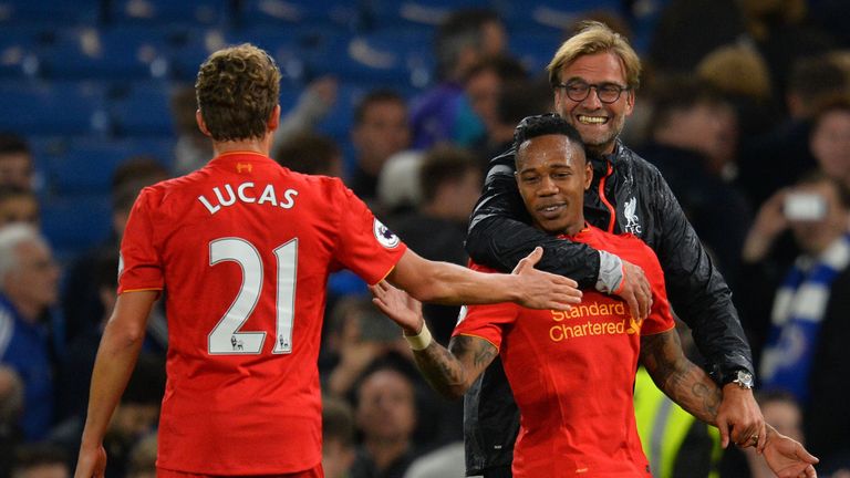 Nathaniel Clyne with Jurgen Klopp