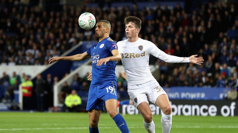  during the Carabao Cup Fourth Round match between Leicester City and Leeds United at The King Power Stadium on October 24, 2017 in Leicester, England.