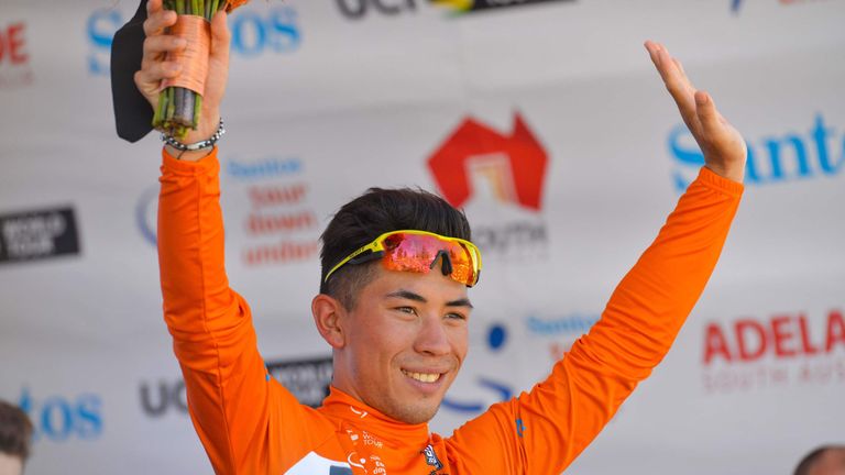 Australian star Caleb Ewan avoided a crash on the final lap to win the Down Under Classic