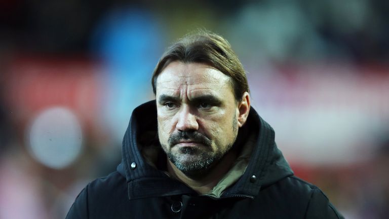  Daniel Farke saw his Norwich side held at Brentford