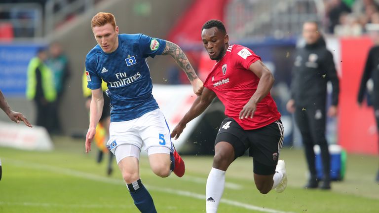 David Bates has made 15 league appearance for Hamburg this season