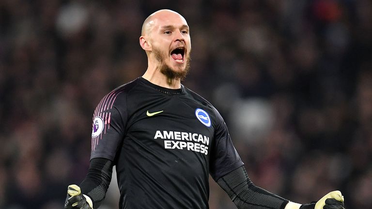  during the Premier League match between West Ham United and Brighton & Hove Albion at London Stadium on January 2, 2019 in London, United Kingdom.