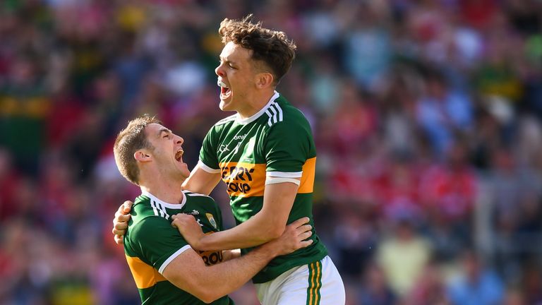 Stephen O'Brien and David Clifford celebrate during last summer's Munster final