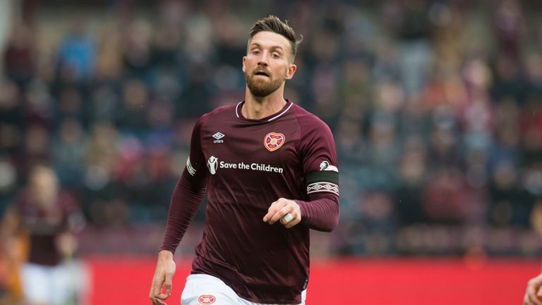 New Hearts striker David Vanecek in action for the Edinburgh side during Sunday's win over Livingston in the Scottish Cup