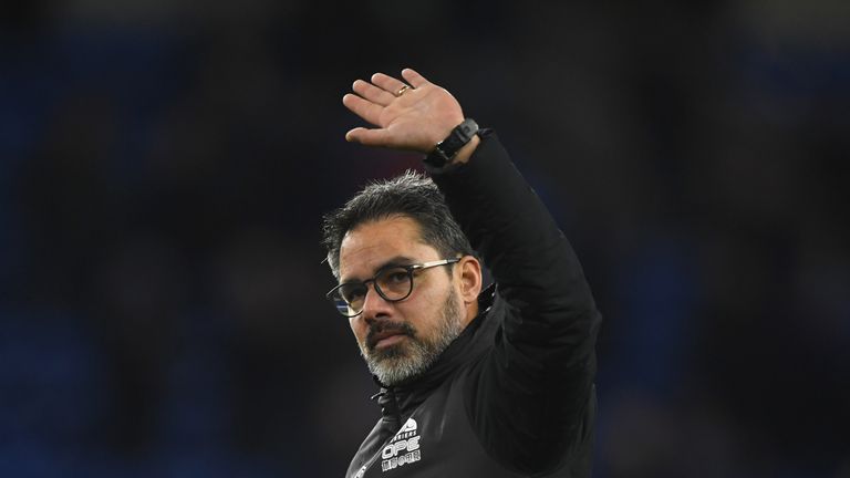 David Wagner during the Premier League match between Cardiff City and Huddersfield Town at Cardiff City Stadium on January 12, 2019 in Cardiff, United Kingdom