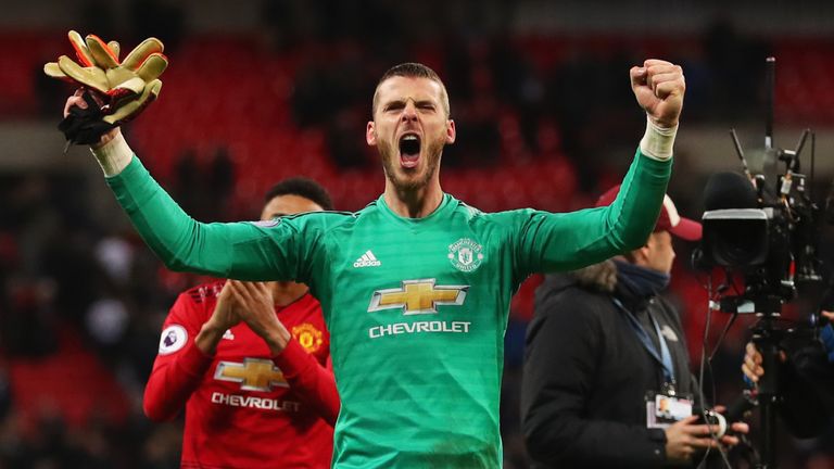  during the Premier League match between Tottenham Hotspur and Manchester United at Wembley Stadium on January 13, 2019 in London, United Kingdom.