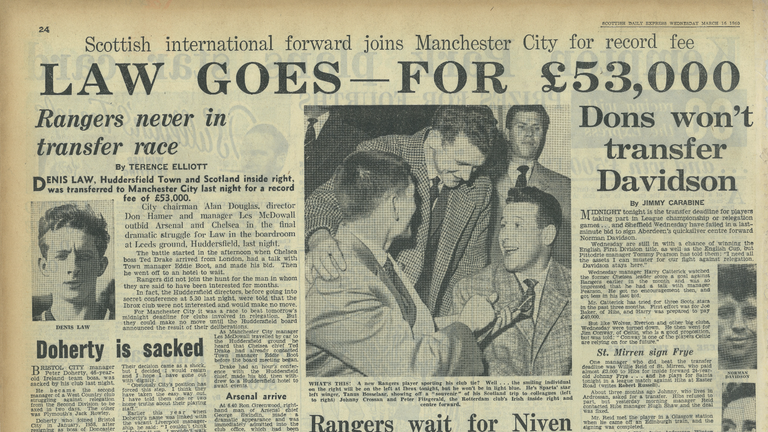 Denis Law newspaper