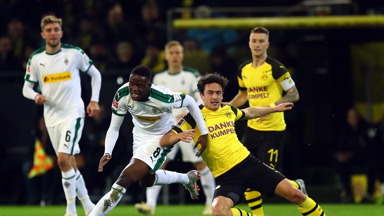 Denis Zakaria (left) of Borussia Monchengladbach is another name on Spurs' list