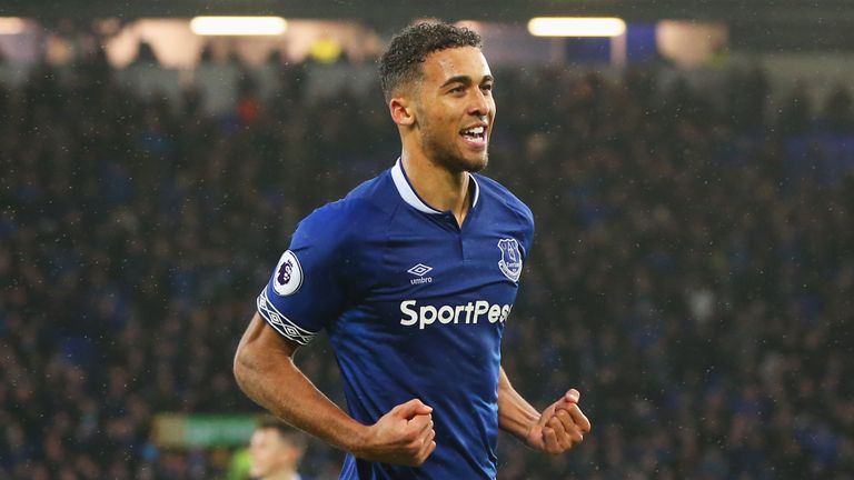 Dominic Calvert-Lewin during the Premier League match between Everton FC and AFC Bournemouth at Goodison Park on January 13, 2019 in Liverpool, United Kingdom.