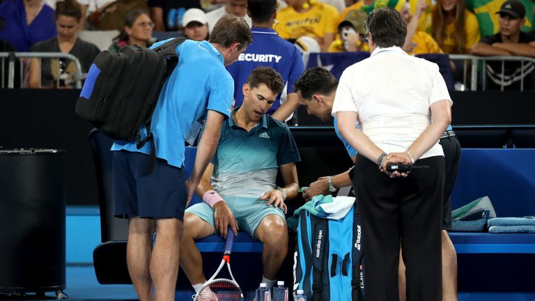 Dominic Thiem was forced to withdraw from the Australian Open
