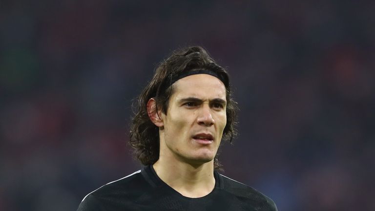 PSG striker Edinson Cavani