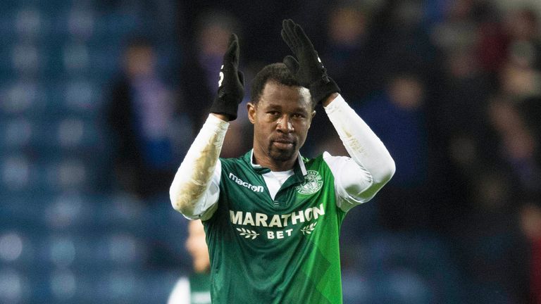 Efe Ambrose in action for Hibernian
