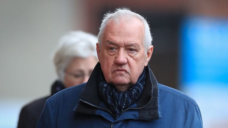 Hillsborough match commander David Duckenfield, who is accused of the manslaughter by gross negligence of 95 Liverpool supporters at the 1989 FA Cup semi-final, arriving Preston Crown Court