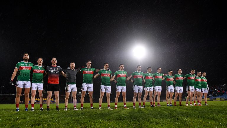 New era: Mayo players stand together ahead of their league opener against Roscommon