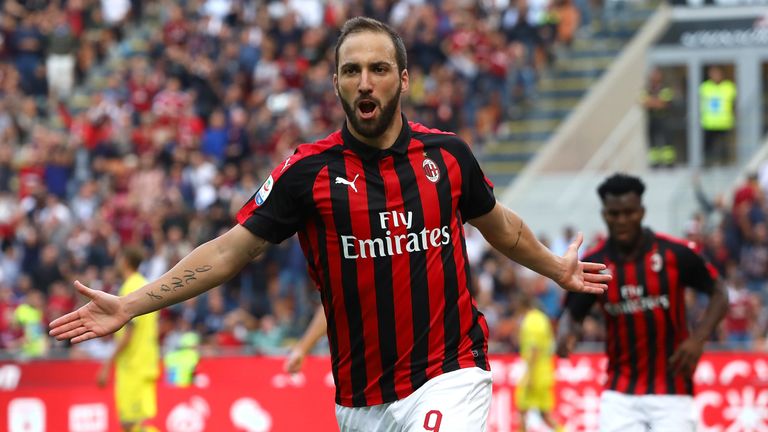 Gonzalo Higuain spent the first half of the season at AC Milan