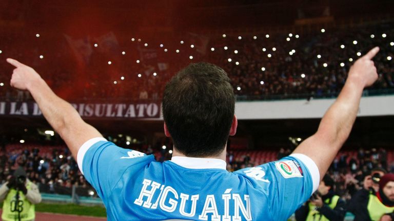 Higuain's best-ever goalscoring capmaign came in his third and final season under Sarri at Napoli