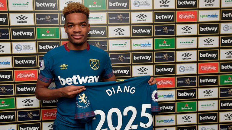 Grady Diangana is committed to West Ham through the summer of 2025 - pic courtesy WHUFC