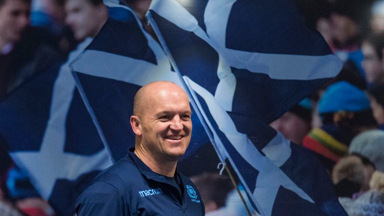 Scotland head coach Gregor Townsend speaks to the press as he announces his squad for the Six Nations