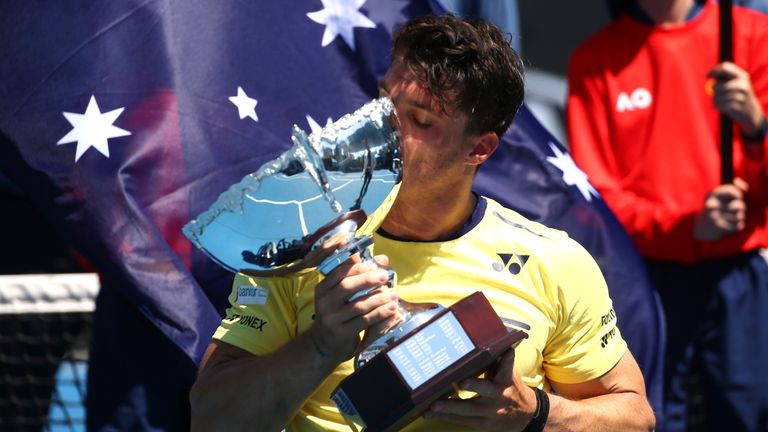 Gustavo Fernandez beat Sweden's Stefan Olsson to win the men's wheelchair singles title 