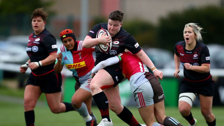  Hannah Botterman was influential for Saracens in the Tyrrells Premier 15s final against Harlequins