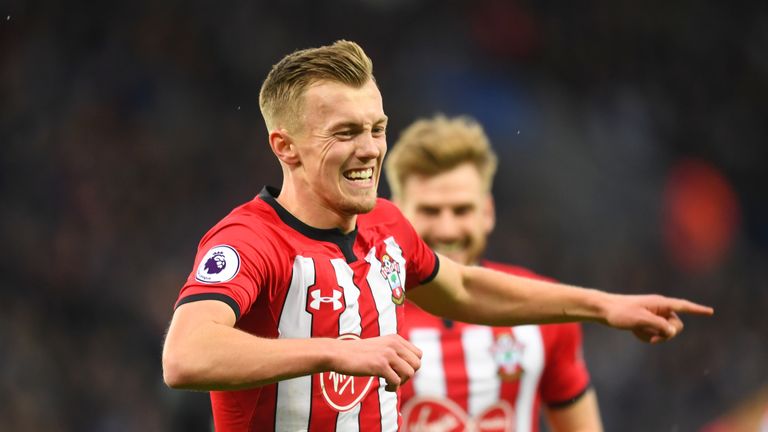  James Ward-Prowse celebrates after scoring his penalty