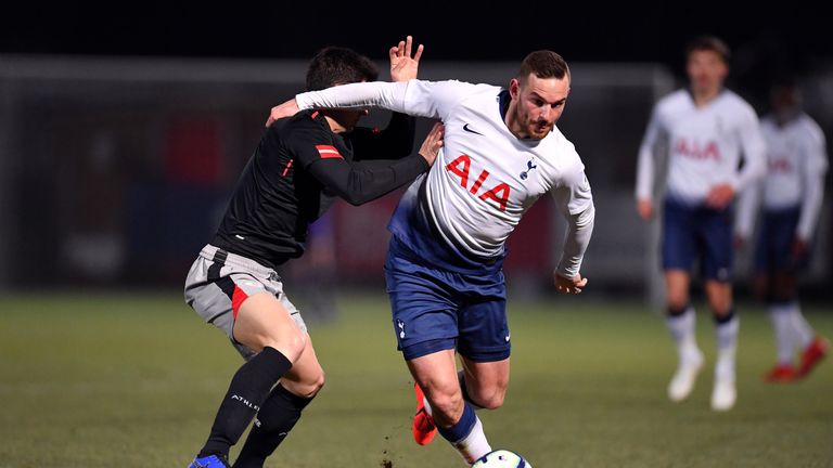 Vincent Janssen in action for Tottenham's U23 side this month