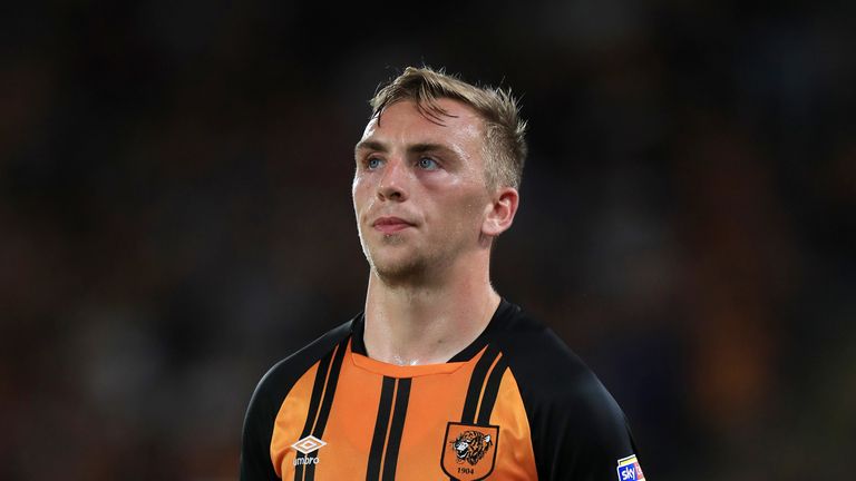 Hull City's Jarrod Bowen during the Sky Bet Championship match at the KCOM Stadium, Hull. PRESS ASSOCIATION Photo. Picture date: Monday August 6, 2018. See PA story SOCCER Hull. Photo credit should read: Mike Egerton/PA Wire. RESTRICTIONS: EDITORIAL USE ONLY No use with unauthorised audio, video, data, fixture lists, club/league logos or "live" services. Online in-match use limited to 75 images, no video emulation. No use in betting, games or single club/league/player publications.