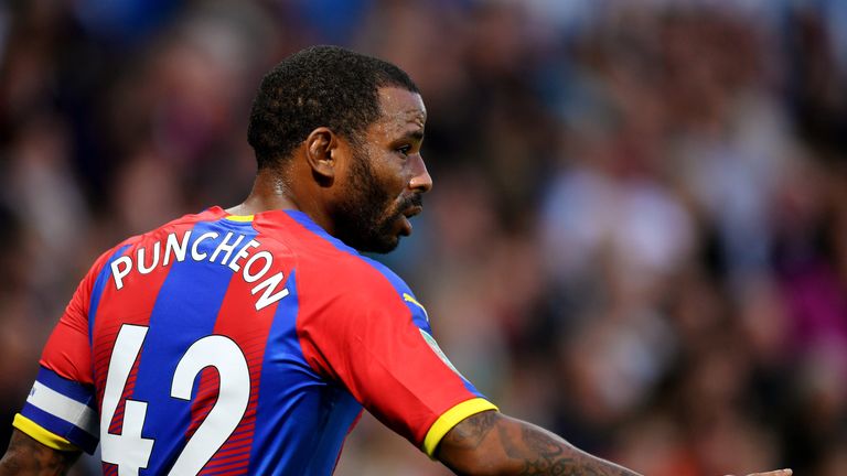 Jason Puncheon during the Carabao Cup, Second Round match between Swansea City and Crystal Palace