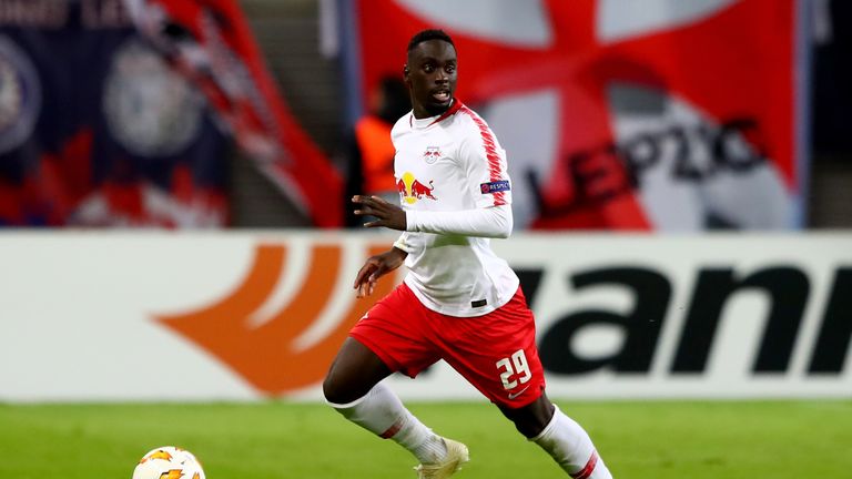 Jean-Kevin Augustin in action for RB Leipzig