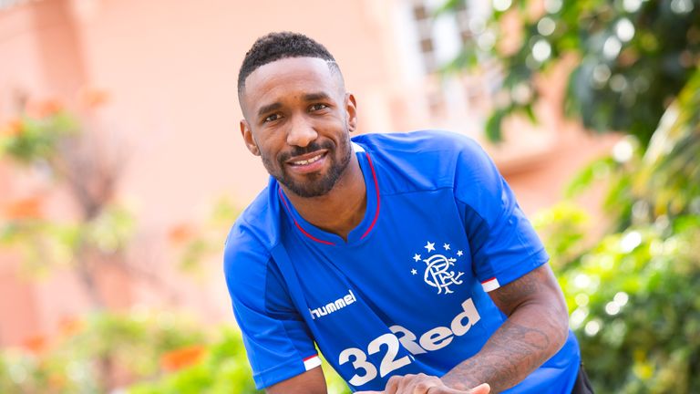 New Rangers signing Jermain Defoe joined up with his team-mates at the winter camp in Tenerife, Spain