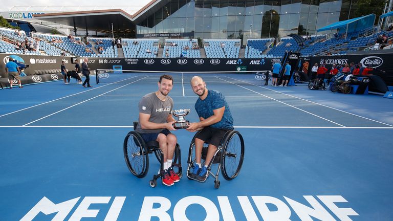 Joachim Gerard and Stefan Olsson won the men's wheelchair doubles final 