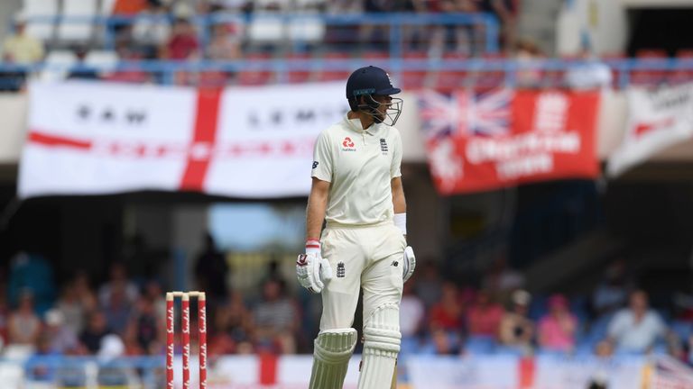Joe Root trudges off after being dismissed by a brute of a delivery