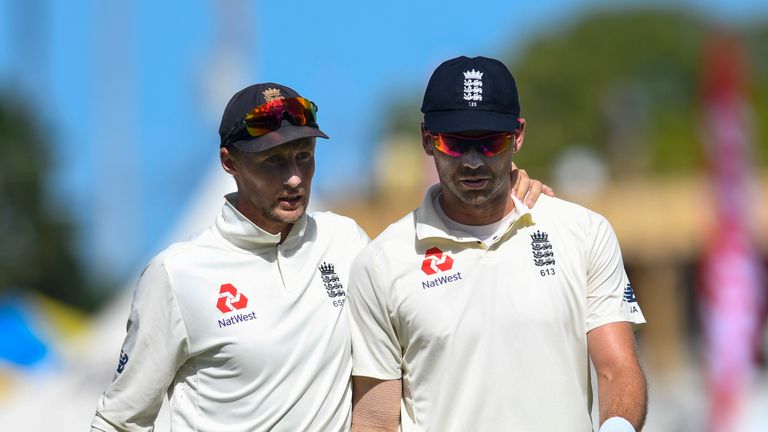 Joe Root and James Anderson, England, Test vs Windies in Barbados